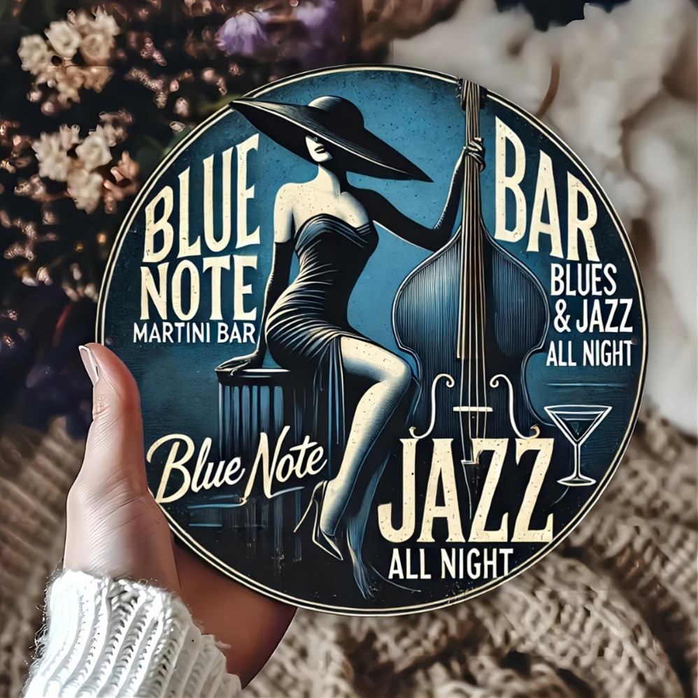 Vintage Collectible Plates - Blue Note Jazz Martini Bar Vintage