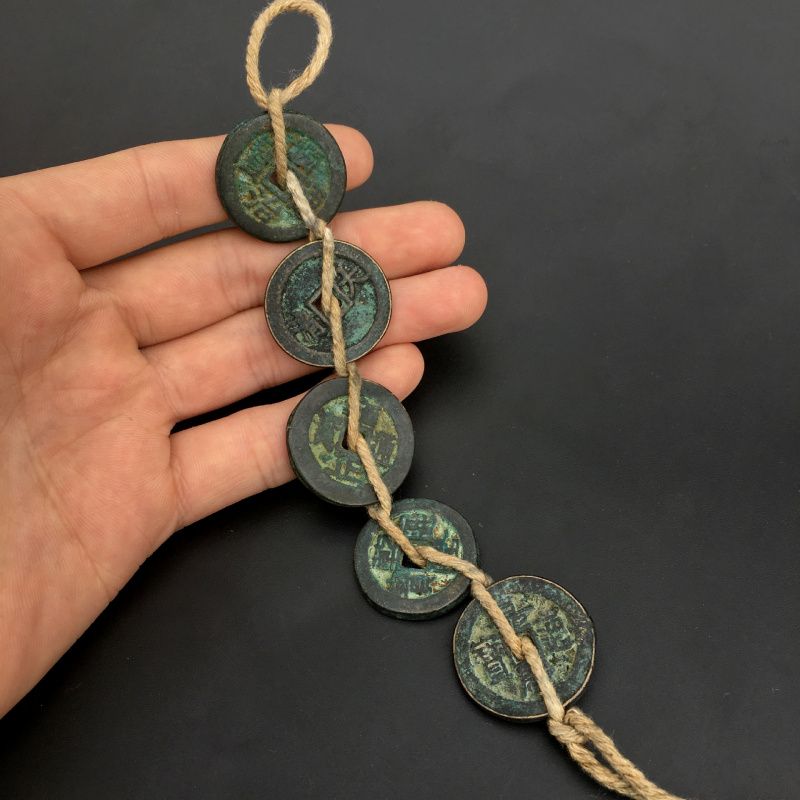 Vintage Collectible Coins - Qing Dynasty Brass Pendant, Vintage Distressed