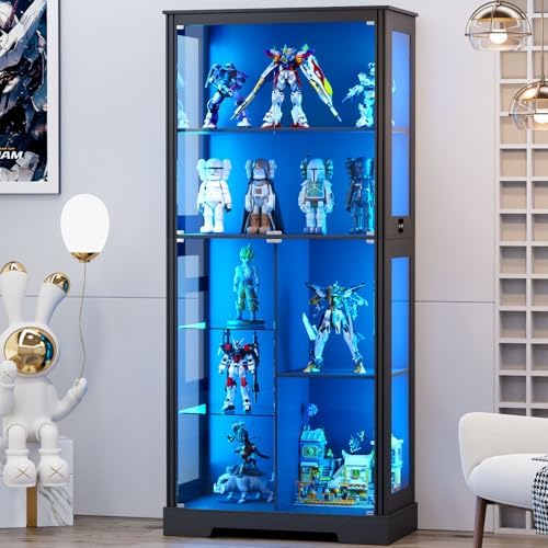 Collectible & Vintage Dolls For Wedding - 71'' Display Cabinet with 5-Tier and