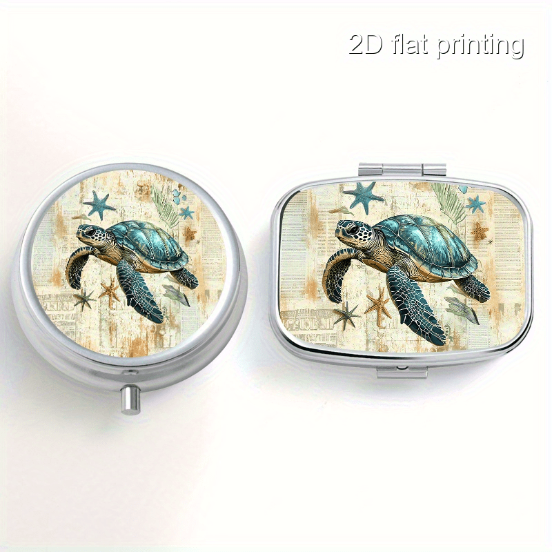 Vintage And Collectible Stores - Vintage Turtle Pattern Printed Sealed Pill