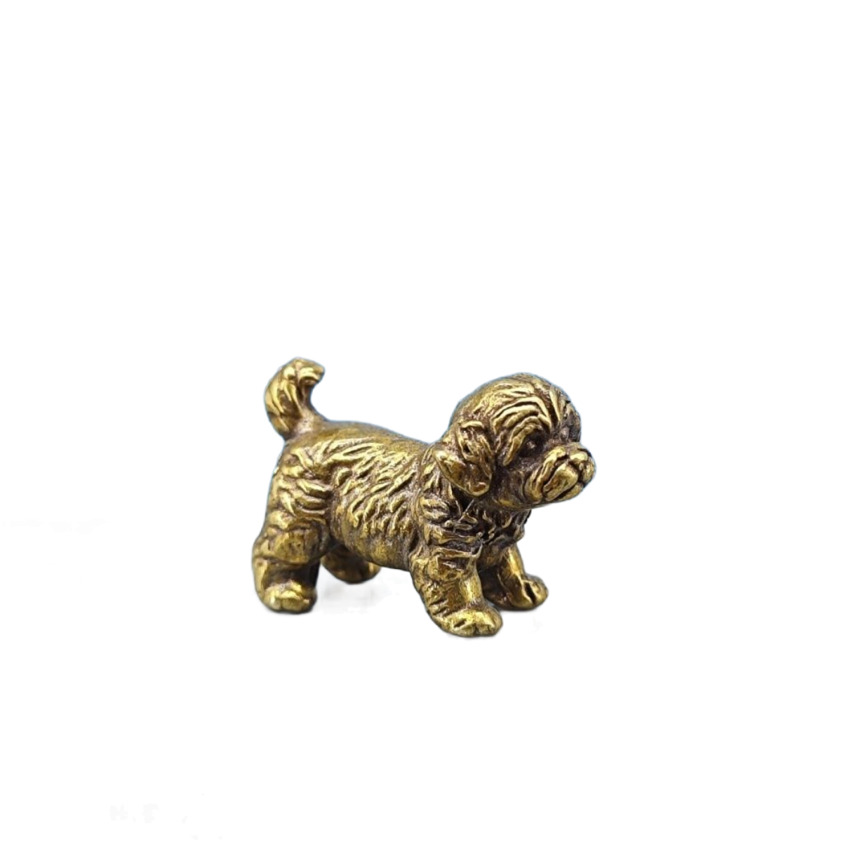 Vintage Collectible Teddy Bears - Mini Brass Dog Statue French Bulldog