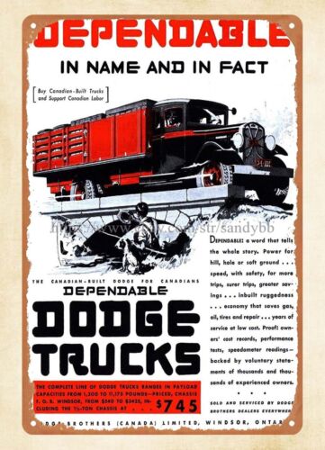 Vintage And Collectible Stores - 1931 trucks metal tin sign stores