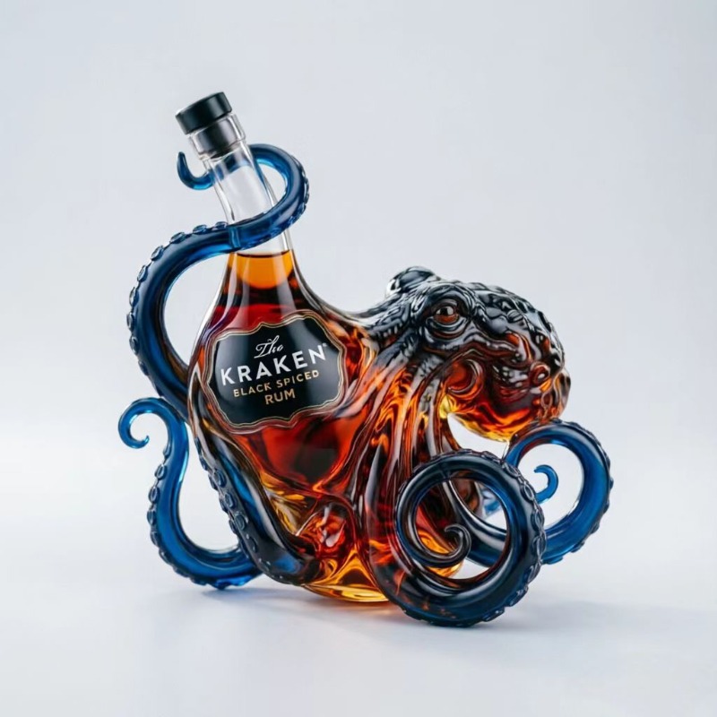 Whiskey Decanter, Sea Monster  - Vintage Collectible Glassware ulasan dan harga