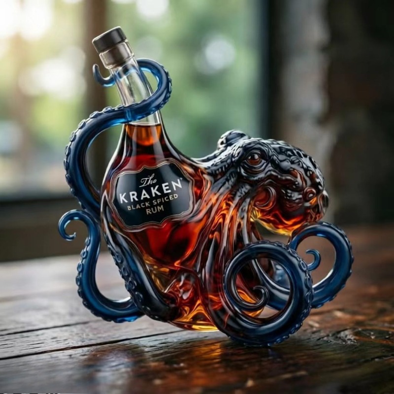 Whiskey Decanter, Sea Monster  - Vintage Collectible Glassware ulasan dan harga