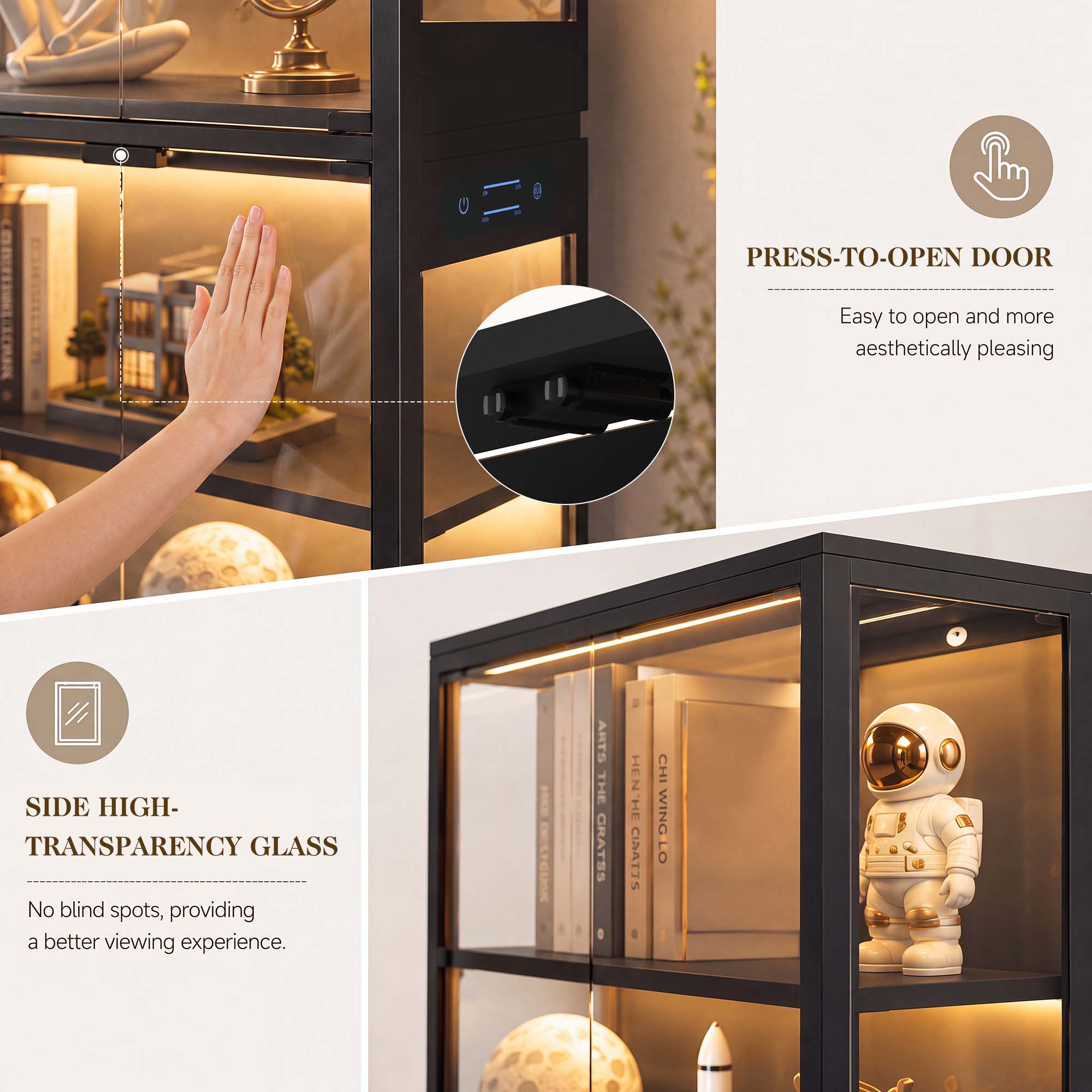 TCGBKAF 5‑Tier Display Cabinet - Collectible & Vintage Dolls For Wedding ulasan dan harga