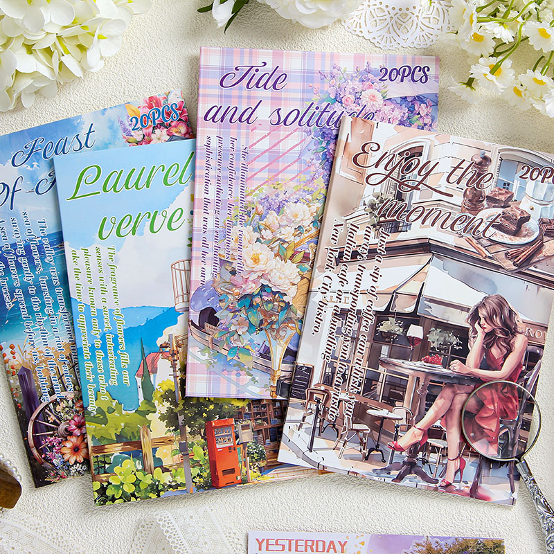 20 pcs/book PET Stickers book  - Vintage Collectible Books ulasan dan harga