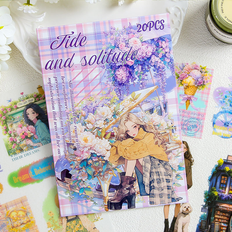 20 pcs/book PET Stickers book  - Vintage Collectible Books ulasan dan harga