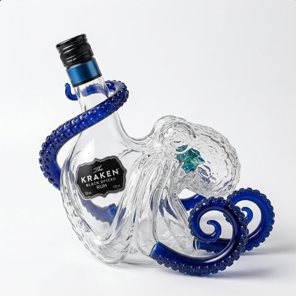 Kraken Octopus Whiskey Decante - Vintage Collectible Glassware ulasan dan harga