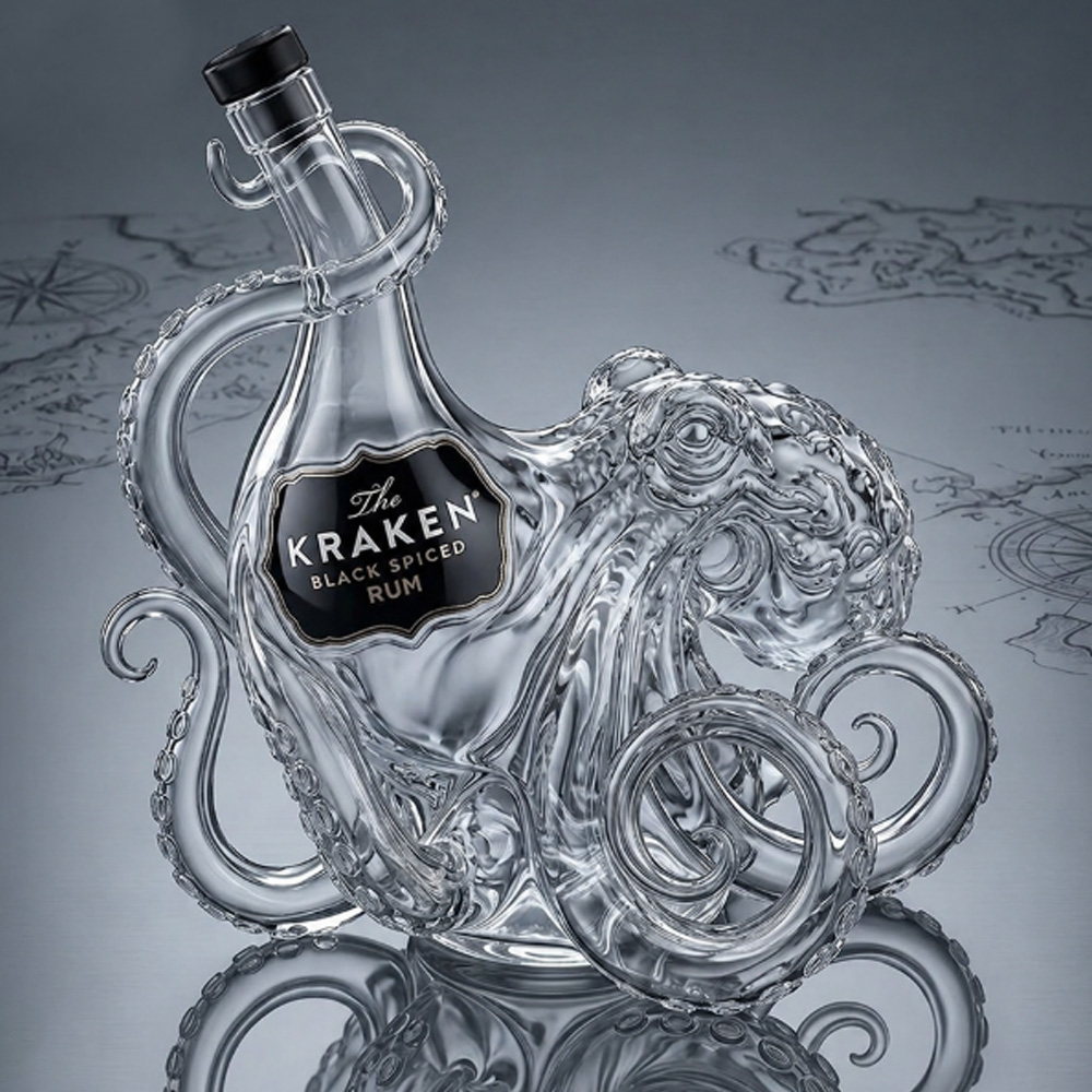 Kraken Octopus Whiskey Decante - Vintage Collectible Glassware ulasan dan harga