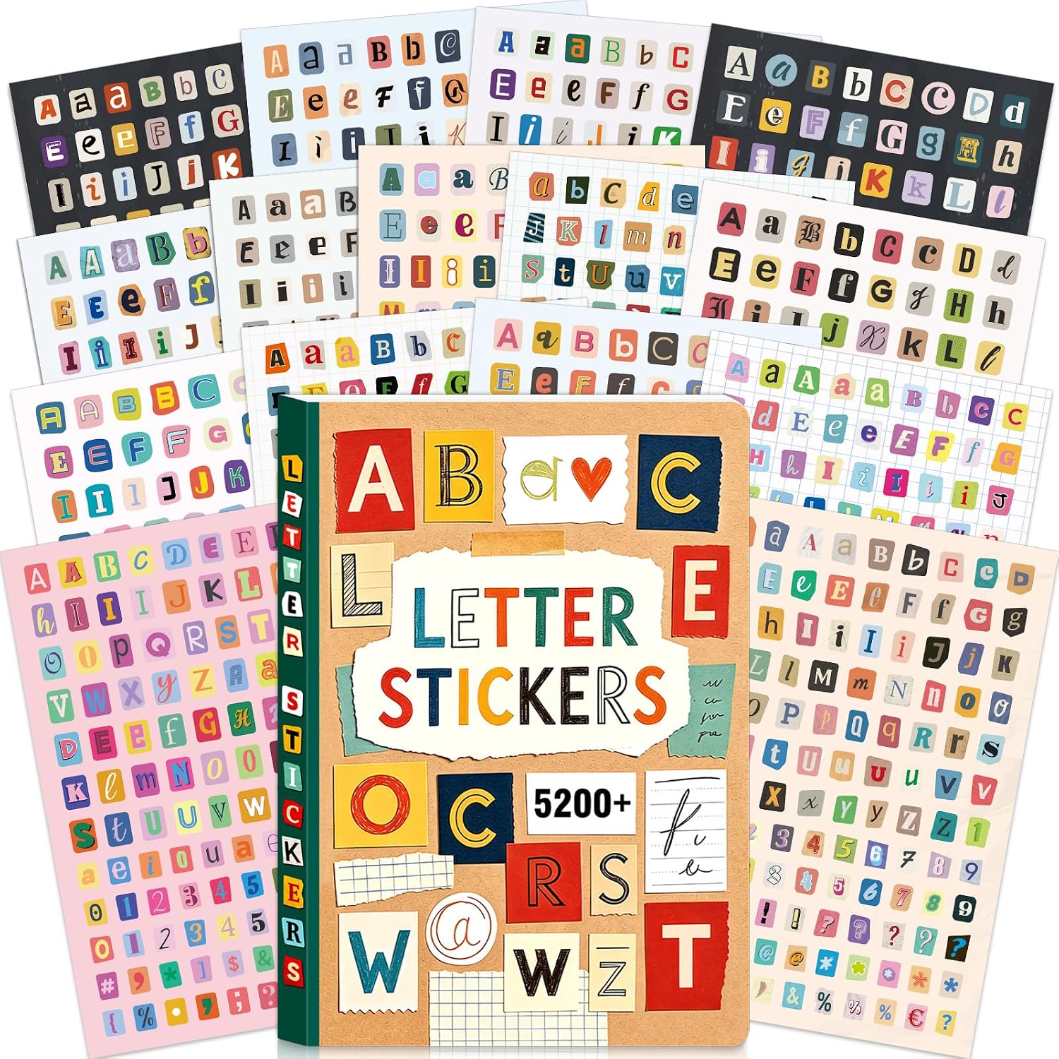 5200Pcs+/48Sheets Self Adhesiv - Vintage Collectible Books ulasan dan harga