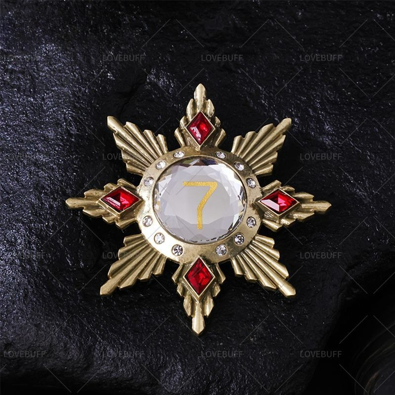 Golden Star Shaped Number 7 Br - Collectible Vintage Brooches ulasan dan harga