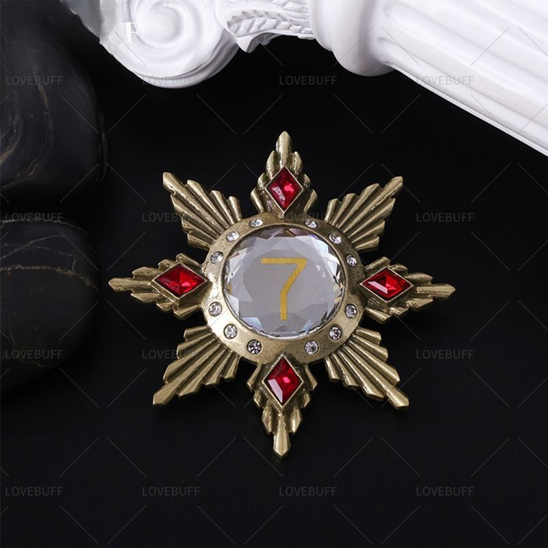 Golden Star Shaped Number 7 Br - Collectible Vintage Brooches ulasan dan harga