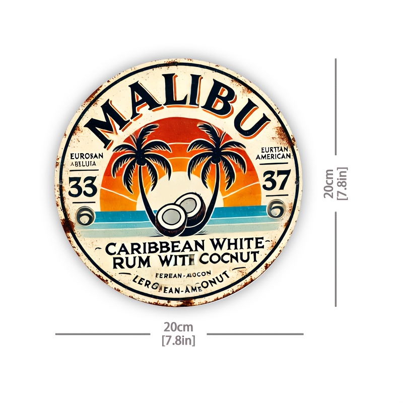 Vintage Malibu Rum Coconut Alu - Vintage Collectible Plates ulasan dan harga
