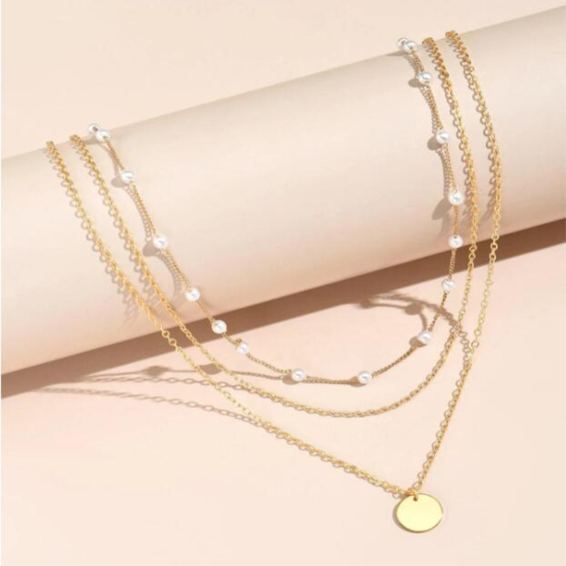 Vintage Necklace Gold Color Ch - Vintage Collectible Coins ulasan dan harga
