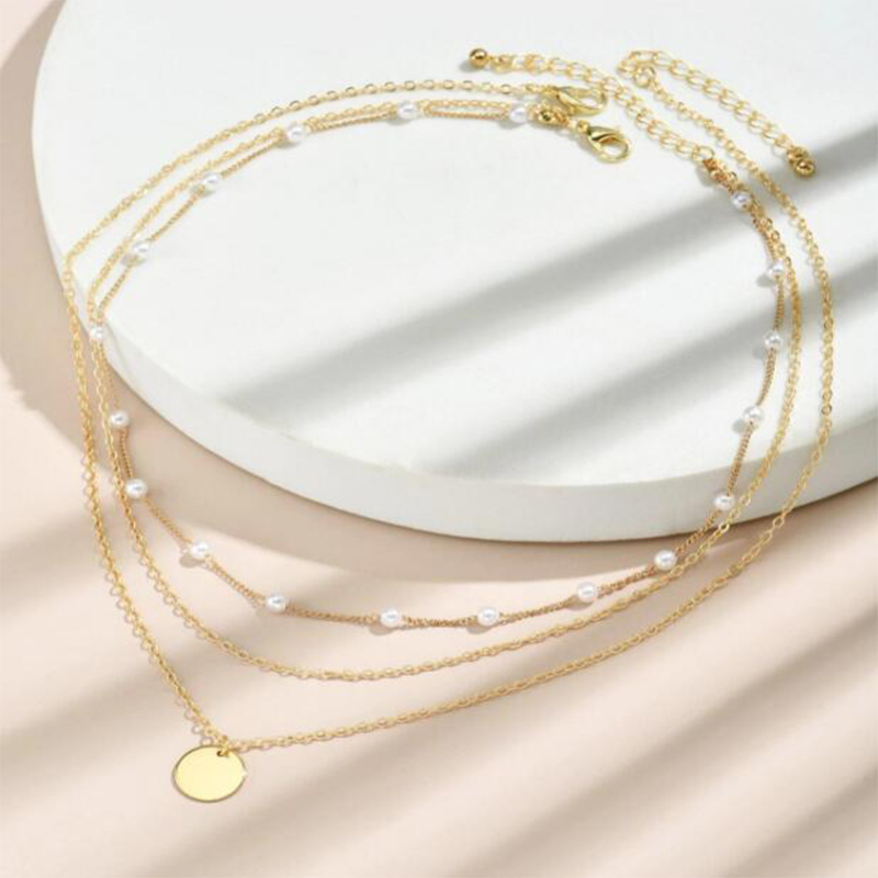 Vintage Necklace Gold Color Ch - Vintage Collectible Coins ulasan dan harga