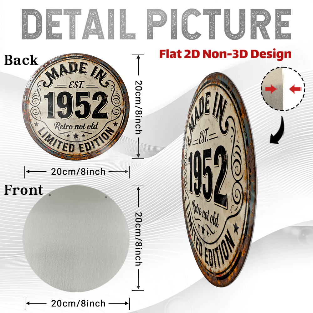 2D Flat, 1pc Vintage 1952 Limi - Vintage Collectible Plates ulasan dan harga