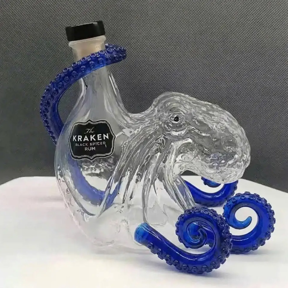 Vintage Kraken Octopus Whiskey - Vintage Collectible Glassware ulasan dan harga
