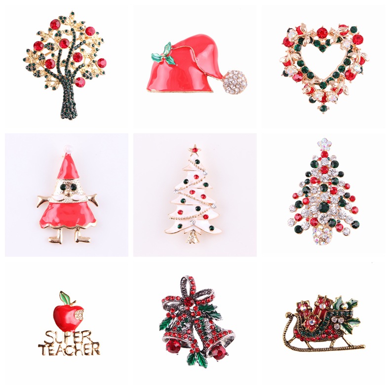 Vintage Rhinestone Christmas B - Collectible Vintage Brooches ulasan dan harga