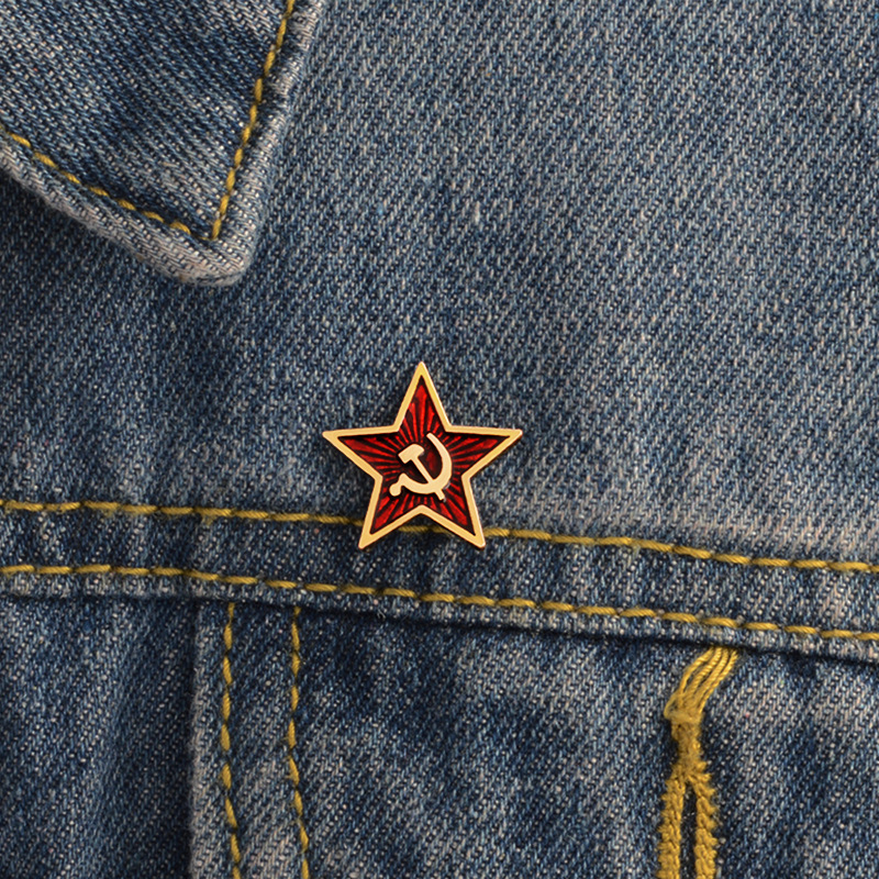 USSR Red Star Badge Lapel Pins - Collectible Vintage Brooches ulasan dan harga