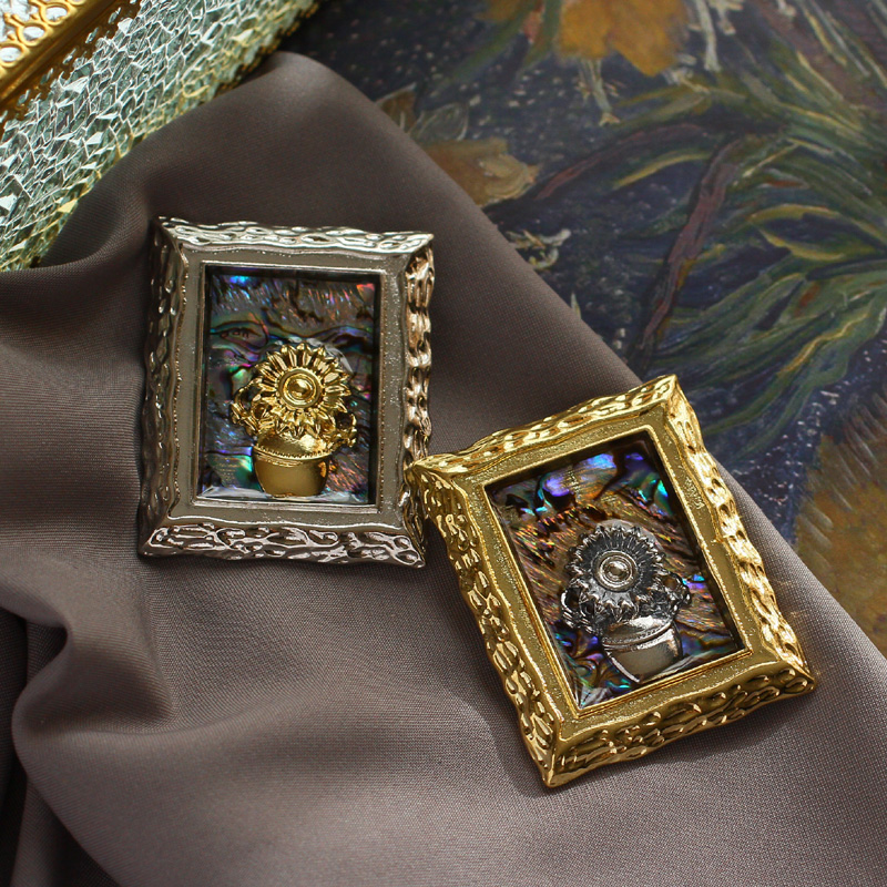 Muylinda Vintage Van Gogh Sunf - Collectible Vintage Brooches ulasan dan harga