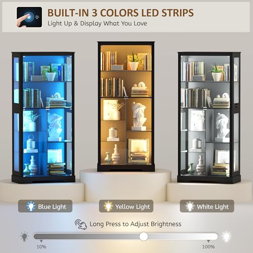 71” Glass Display Cabinet with - Collectible & Vintage Dolls For Wedding ulasan dan harga