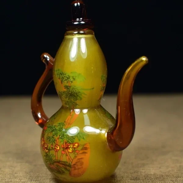 Vintage Glaze Glass Gourd Bott - Vintage Collectible Glassware ulasan dan harga