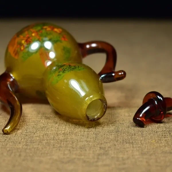 Vintage Glaze Glass Gourd Bott - Vintage Collectible Glassware ulasan dan harga