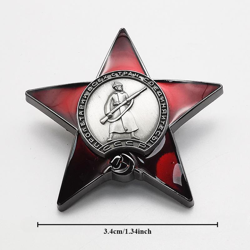 1Pc Red Star Badge Lapel Pins  - Collectible Vintage Brooches ulasan dan harga