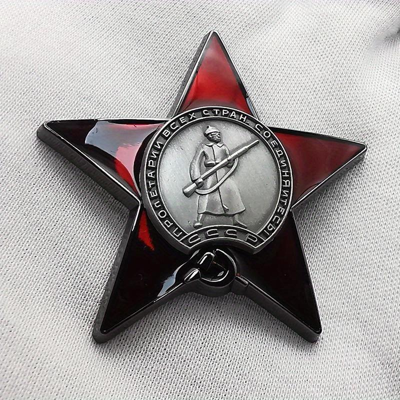 1Pc Red Star Badge Lapel Pins  - Collectible Vintage Brooches ulasan dan harga